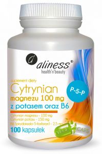 Cytrynian magnezu + potasu + B6 MAGNEZ POTAS Aliness